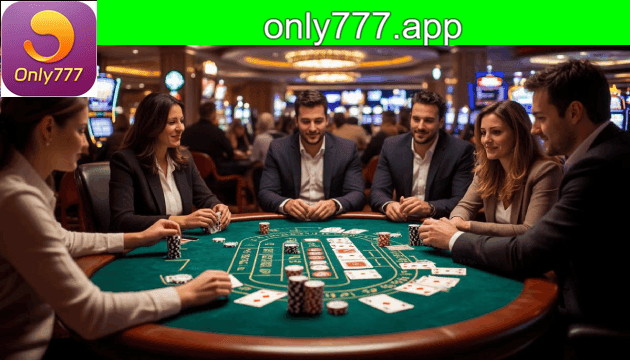 Tela inicial do app only777 com catálogo de jogos e eventos